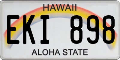 HI license plate EKI898