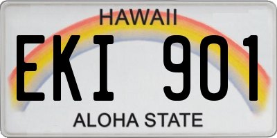 HI license plate EKI901
