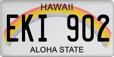 HI license plate EKI902