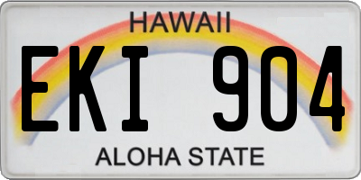 HI license plate EKI904