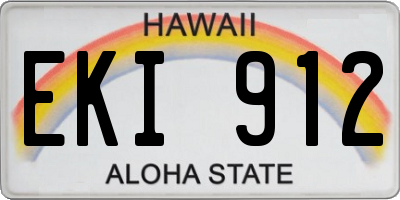 HI license plate EKI912