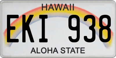 HI license plate EKI938