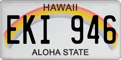 HI license plate EKI946