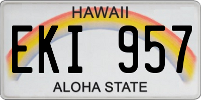 HI license plate EKI957