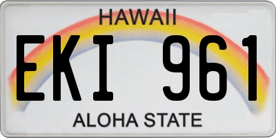 HI license plate EKI961