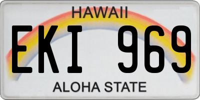 HI license plate EKI969
