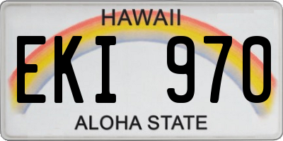 HI license plate EKI970