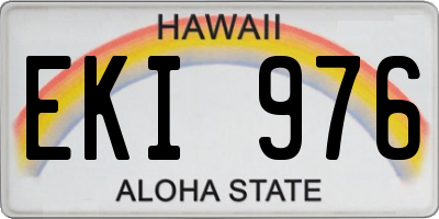 HI license plate EKI976