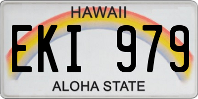 HI license plate EKI979