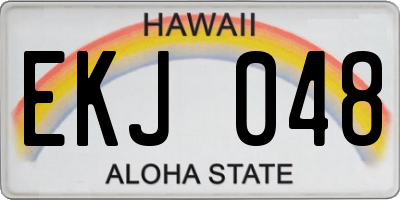 HI license plate EKJ048