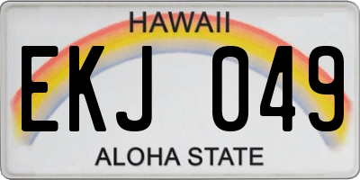 HI license plate EKJ049