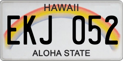 HI license plate EKJ052