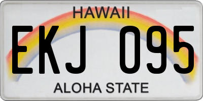 HI license plate EKJ095
