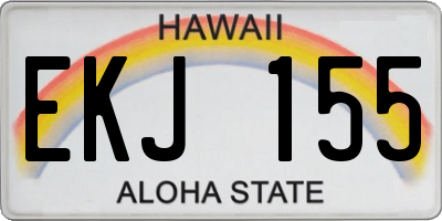 HI license plate EKJ155
