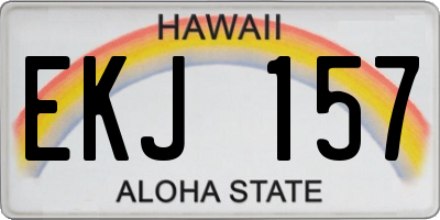 HI license plate EKJ157