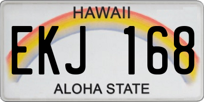 HI license plate EKJ168
