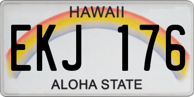 HI license plate EKJ176