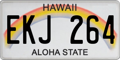 HI license plate EKJ264