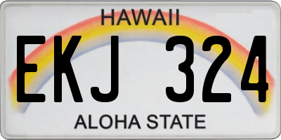 HI license plate EKJ324