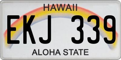 HI license plate EKJ339