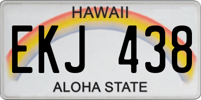 HI license plate EKJ438