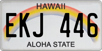 HI license plate EKJ446