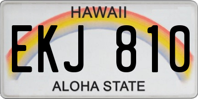 HI license plate EKJ810