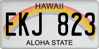 HI license plate EKJ823