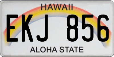 HI license plate EKJ856