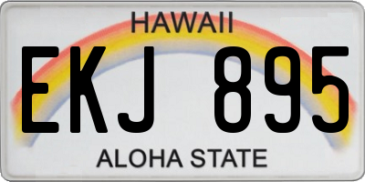 HI license plate EKJ895