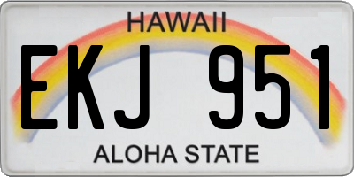 HI license plate EKJ951