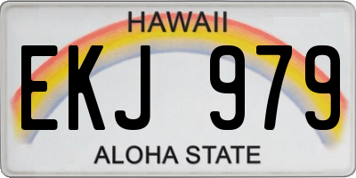 HI license plate EKJ979