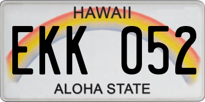 HI license plate EKK052
