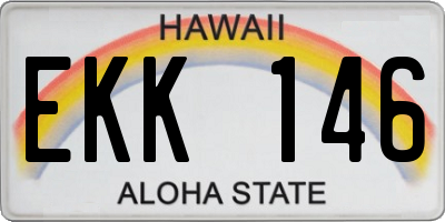 HI license plate EKK146