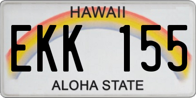 HI license plate EKK155