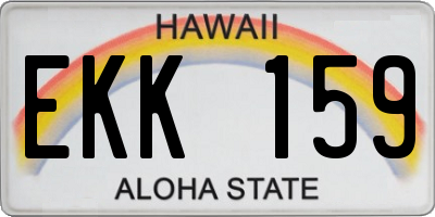 HI license plate EKK159