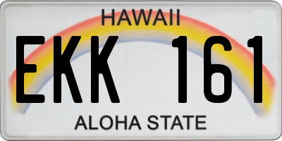 HI license plate EKK161