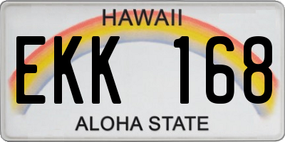 HI license plate EKK168
