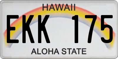HI license plate EKK175