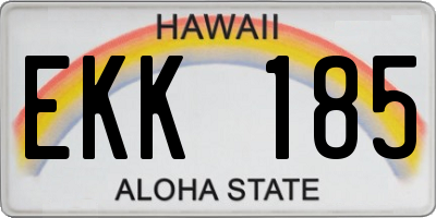 HI license plate EKK185