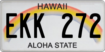 HI license plate EKK272