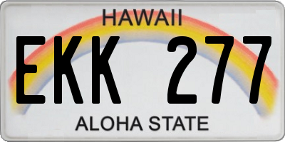 HI license plate EKK277