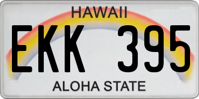 HI license plate EKK395