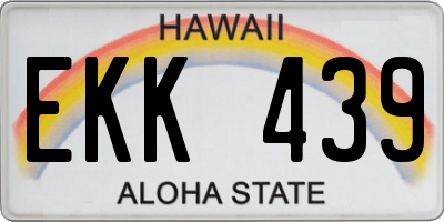 HI license plate EKK439
