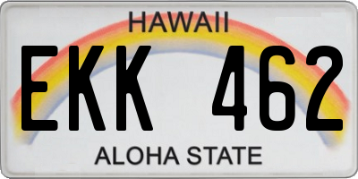 HI license plate EKK462