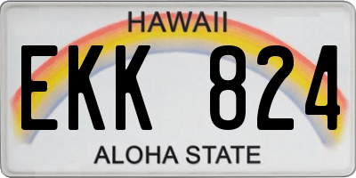 HI license plate EKK824
