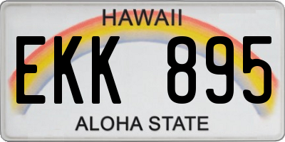 HI license plate EKK895