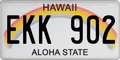 HI license plate EKK902