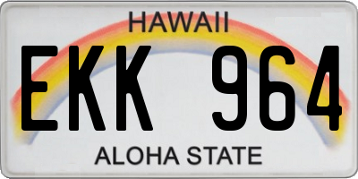 HI license plate EKK964