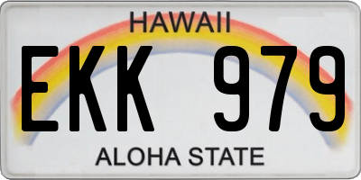 HI license plate EKK979
